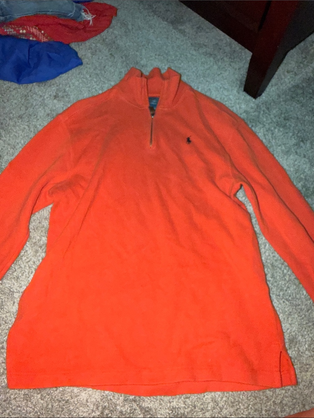 Polo by Ralph Lauren Orange Half-Zip Knit Sweater Oklahoma State